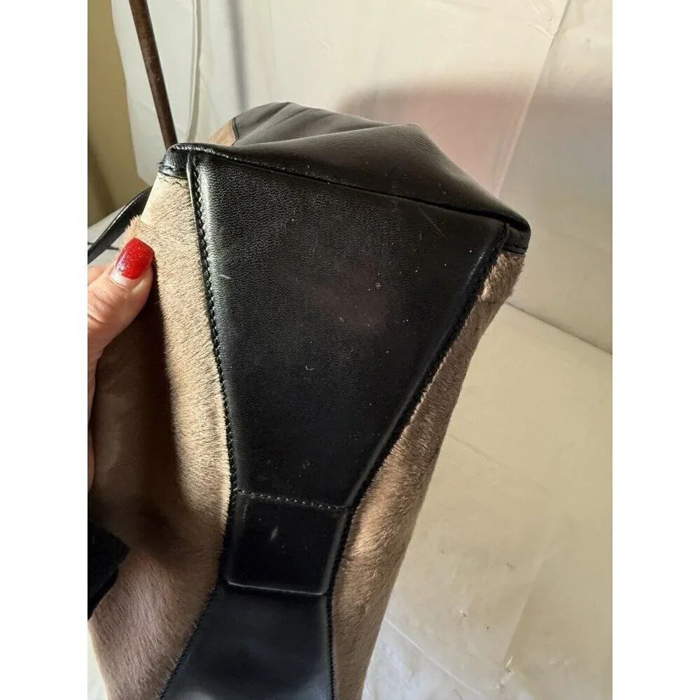 Kate Spade Madison Avenue Collection hair on Leather Tote boho western